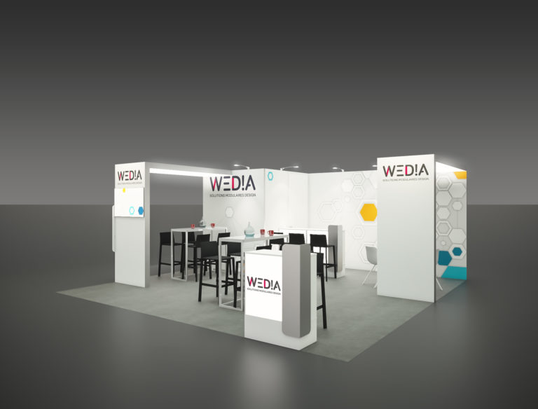 Stand modulaire connected wedia