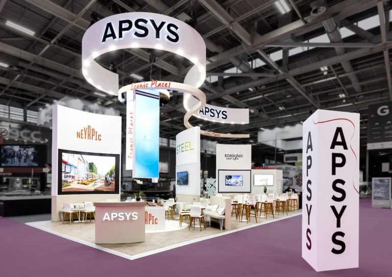 Stand sur mesure groupe apsys salon siec 100m2