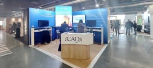 L'image montre un stand réalisé pour ICAD sur le congrès JFR