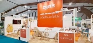 Stand sur mesure réalisé par Media Product pour la Société Zoetis Aerospace sur le salon SPACE