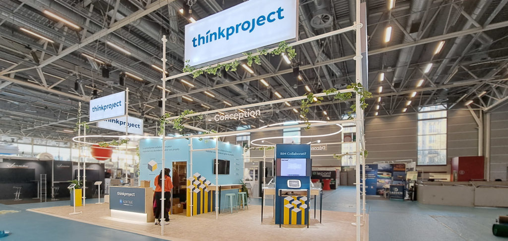 Stand sur mesure pour Think Project sur le salon Bim World