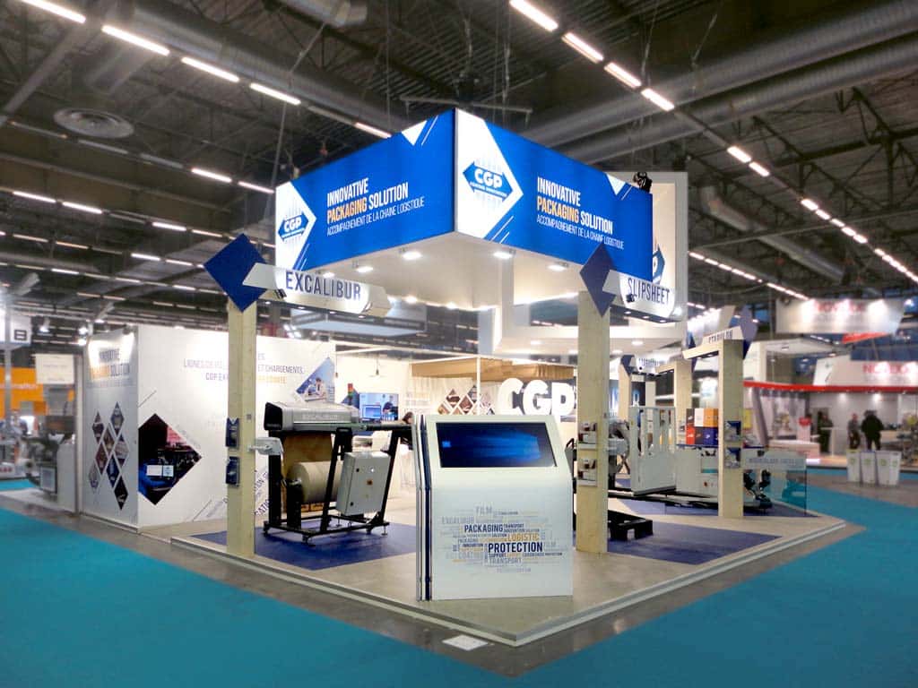 stand sur mesure CGP salon Emballage