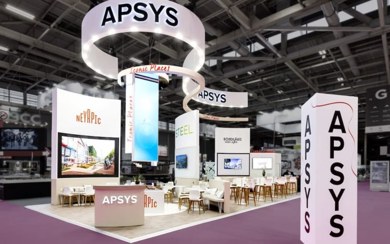 Stand sur mesure groupe apsys salon siec 100m2